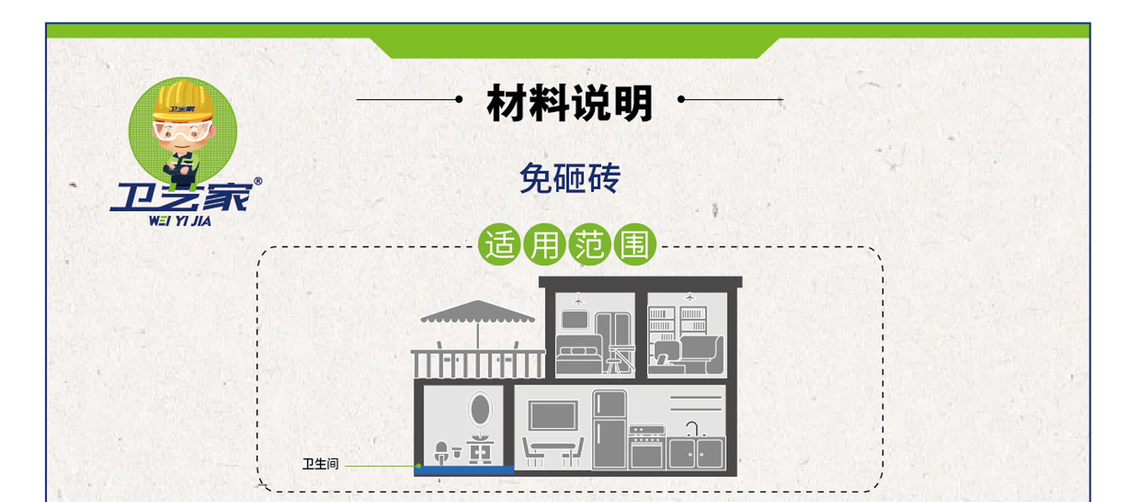 卫生间免砸砖产品说明